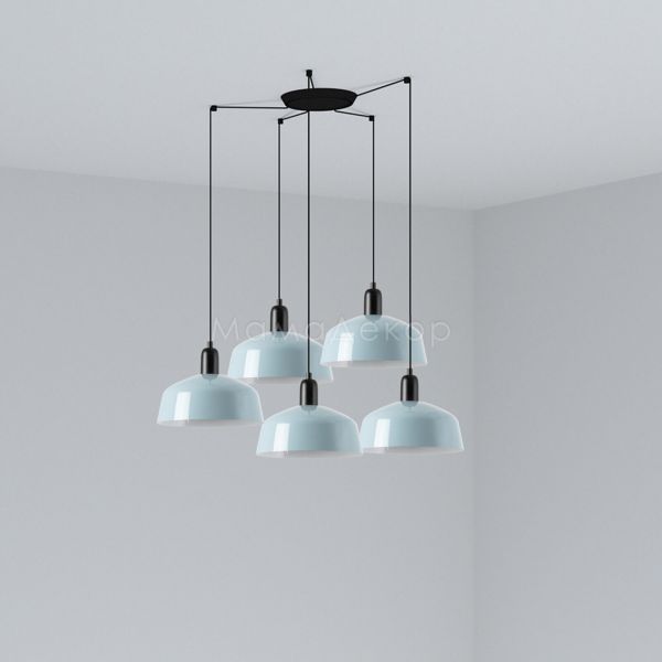 Люстра Faro 20340-147-5L Tatawin Pendant Lamp  Scr. Metal M Blue Grayish 5xE