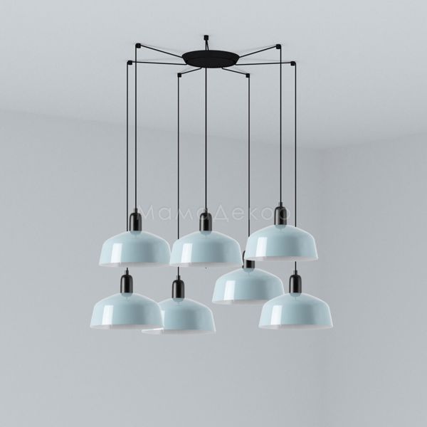 Люстра Faro 20340-147-7L Tatawin Pendant Lamp  Scr. Metal M Blue Grayish 7xE