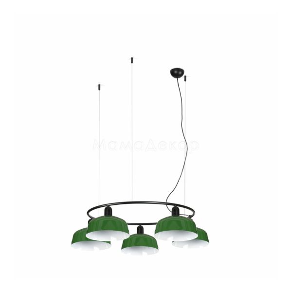 Люстра Faro 20343-149-5L Tatawin Pendant Lamp  Cir. Shade Metal M Green 5xE2