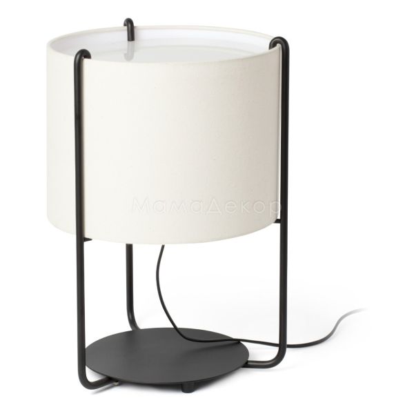 Настольная лампа Faro 24020-31 DRUM Black/beige table lamp