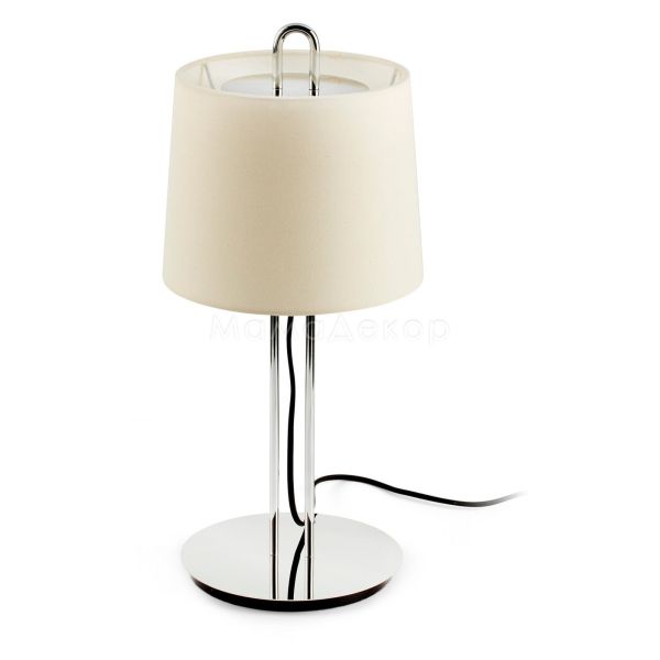 Настільна лампа Faro 24035-05 MONTREAL Chrome/beige table lamp