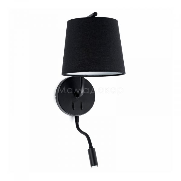 Бра Faro 29330 BERNI Black wall lamp with reader