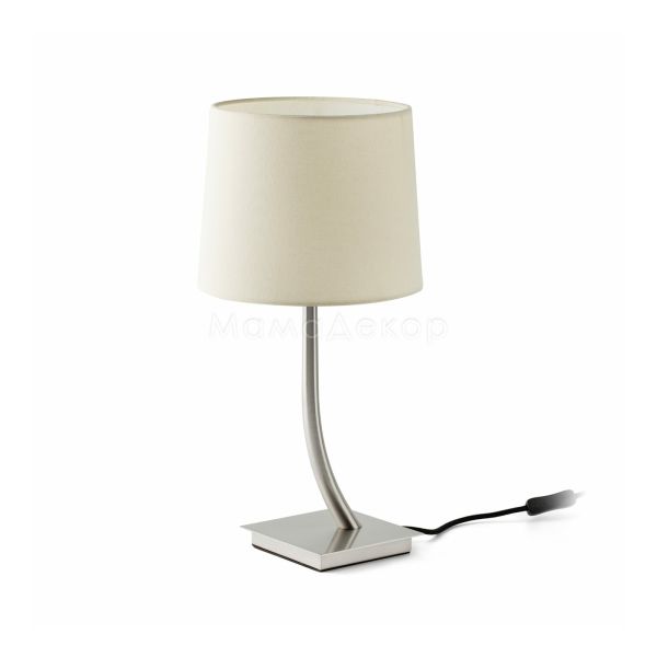 Настільна лампа Faro 29684-05 REM Nickel mat/beige table lamp