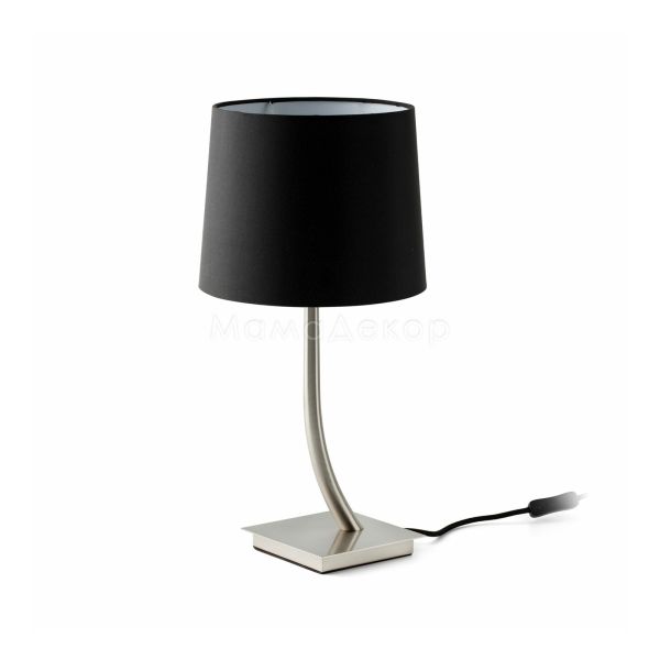 Настільна лампа Faro 29684-06 REM Nickel mat/black table lamp