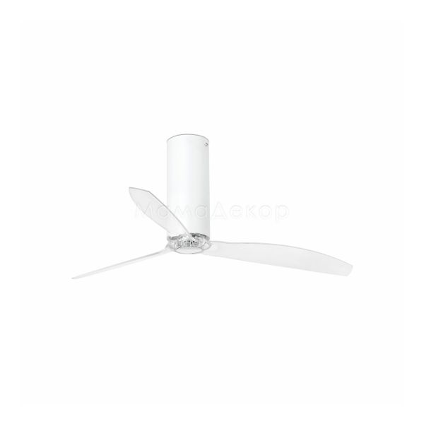 Потолочный вентилятор Faro 32033WP TUBE FAN M Shiny white/transparent fan DC SMART