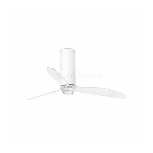 Люстра-вентилятор Faro 32034WP-9 TUBE FAN M LED Matt white/transparent FAN LED with DC SMART motor