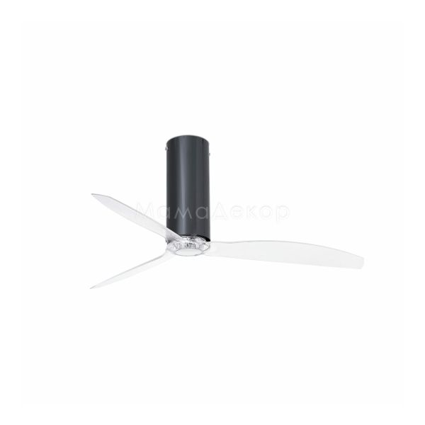Потолочный вентилятор Faro 32035WP TUBE FAN M Shiny black/transparent fan DC SMART
