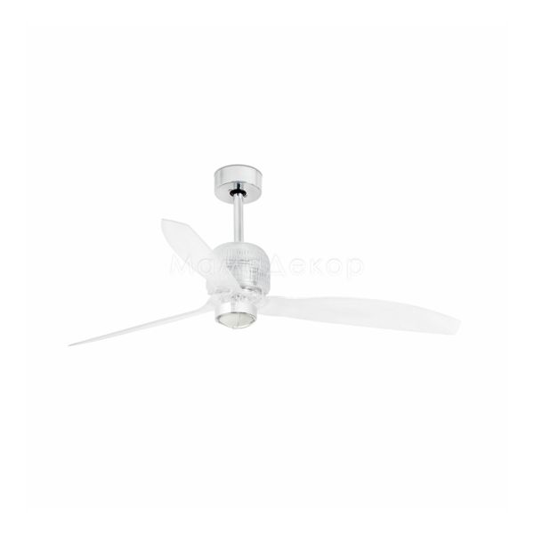 Люстра-вентилятор Faro 33394DWW-9 Deco Fan 1280mm Chrome Blades Trans 17W 3000K Wiz