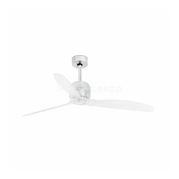 Потолочный вентилятор Faro 33394DWW Deco Fan 1280mm Chrome 3 Blades Transparent Wiz