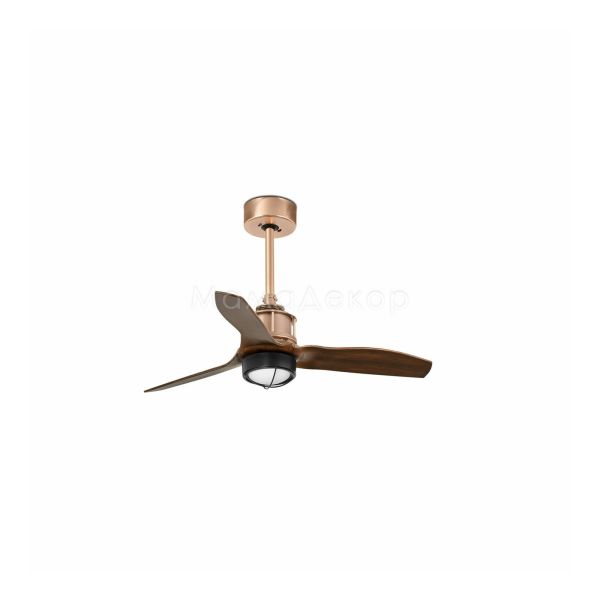 Люстра-вентилятор Faro 33423WP-10 JUST FAN XS LED Copper/wood fan 81cm SMART