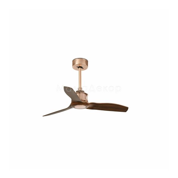 Потолочный вентилятор Faro 33423WP JUST FAN XS Copper/wood fan 81cm SMART