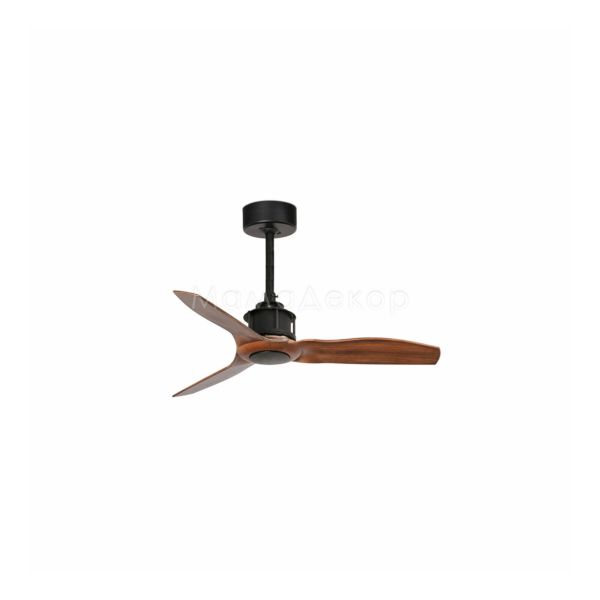 Потолочный вентилятор Faro 33425WW Just Fan S 810mm Black Blades Wood Wiz