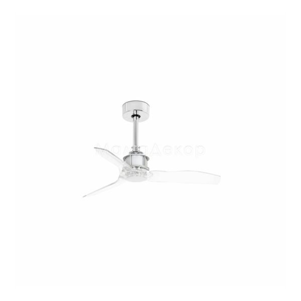 Стельовий вентилятор Faro 33426WW Just Fan S 810mm Chrome Blades Transparent Wiz