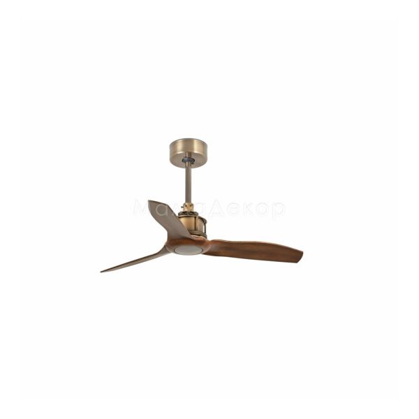 Потолочный вентилятор Faro 33428WW Just Fan S 810mm Gold Old 3 Blades Wood Wiz