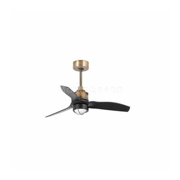 Люстра-вентилятор Faro 33429-10 JUST FAN XS LED Old gold/black fan 81cm