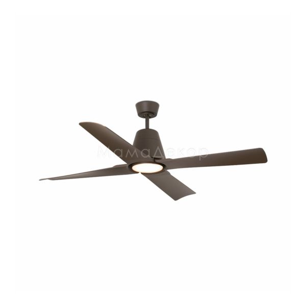 Люстра-вентилятор Faro 33490WW-16 Typhoon 1300mm Brown 4 Blades 16W 3000K IP44 Wiz