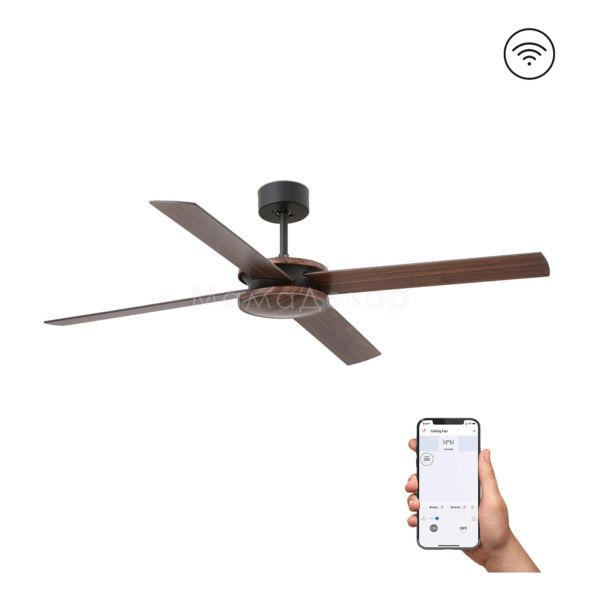 Потолочный вентилятор Faro 33724WW Polea 1320mm Brown 4 Blades Wiz