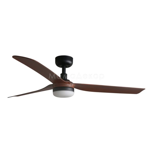 Люстра-вентилятор Faro 33817WT-21 Punt 1300mm Black 3 Blades Wood Dark 18W Tuya