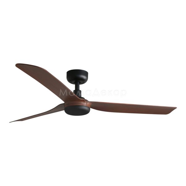 Стельовий вентилятор Faro 33817WT Punt 1300mm Black 3 Blades Wood Dark Tuya