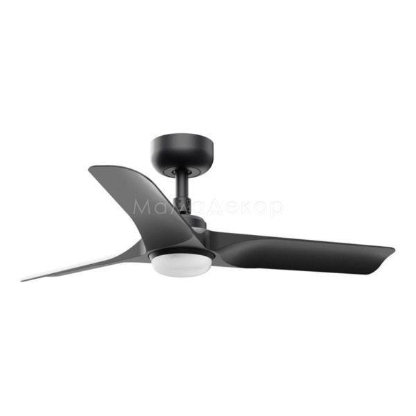 Люстра-вентилятор Faro 33825WT-1TW Hey S 900mm Black 3 P Black LED 10W CCT Tuya