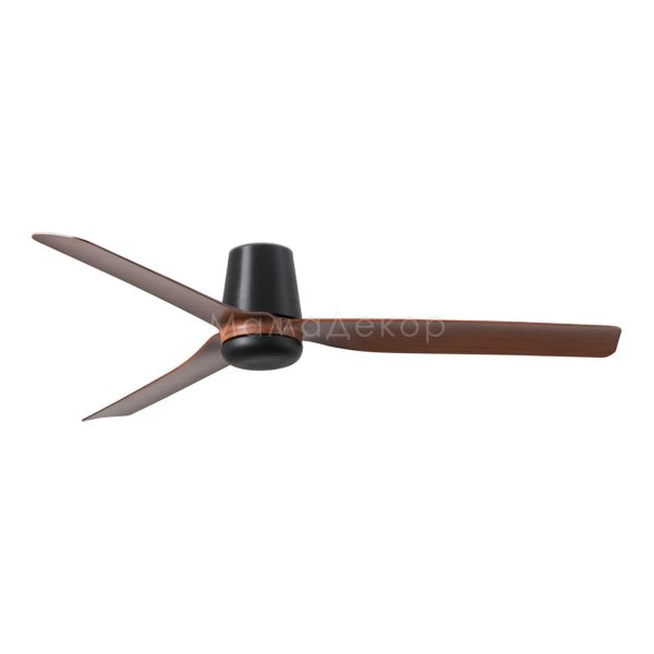Стельовий вентилятор Faro 33831WT Punt Tub M 1300 Black 3 Blades Wood Dark Tuya