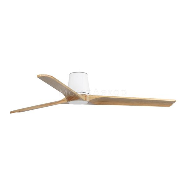 Стельовий вентилятор Faro 33838 Heywood Tub L 1320mm White 3 Blades Wood Light