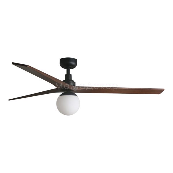 Люстра-вентилятор Faro 34276WT-11L Klim L 1500mm Black 3P Walnut Dark 1xE27 Tuya