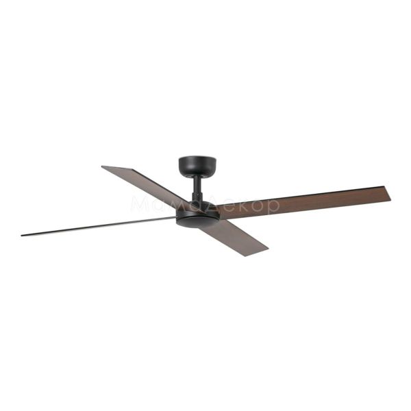 Потолочный вентилятор Faro 34356WT Rudder L 4 1320mm Black 4 Blades Black Walnut Tuy