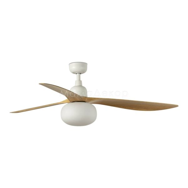 Люстра-вентилятор Faro 34361WT-11L Outwood L 1500mm White 3P Oak IP44 1xE27 Tuya