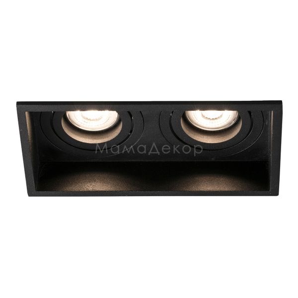 Точечный светильник Faro 40127 Hyde SQ 2L Black orientable square recessed lamp