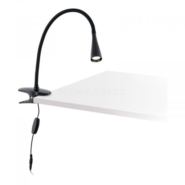 Настільна лампа Faro 52061 LENA Black clip lamp