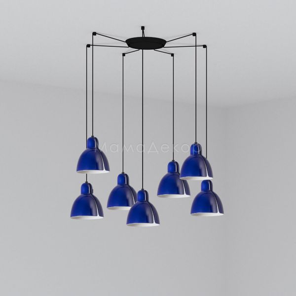 Люстра Faro 64255-115-7L Venice 7L Cobalt blue pendant lamp