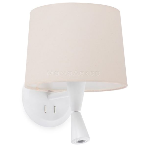 Бра Faro 64308-02 CONGA White/beige wall lamp with reader
