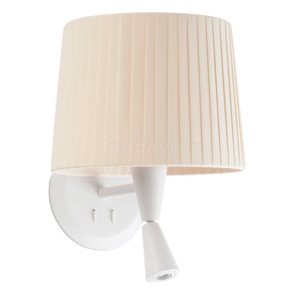 Бра Faro 64308-35 SAMBA White/ribbon beige wall lamp with reader