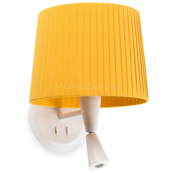 Бра Faro 64308-36 SAMBA White/ribbon yellow wall lamp with reader