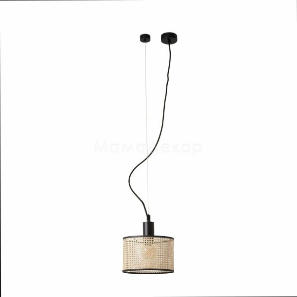 Підвісний світильник Faro 64314-47 MAMBO 210 Black/rattan pendant lamp