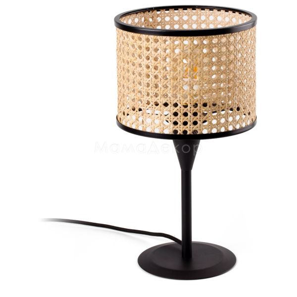 Настільна лампа Faro 64317-47 MAMBO S Black/rattan table lamp