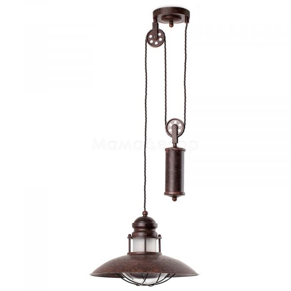 Підвісний світильник Faro 66205 WINCH Brown pendant lamp with scale