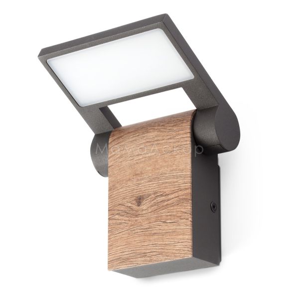 Настенный светильник Faro 74455 WOOD Dark grey wall lamp