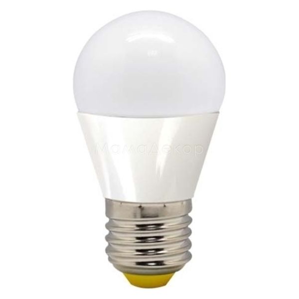 Лампа світлодіодна Feron 1508 потужністю 7W з серії Алюпласт. Типорозмір — G45 з цоколем E27, температура кольору — 2700K. У наборі 3шт.