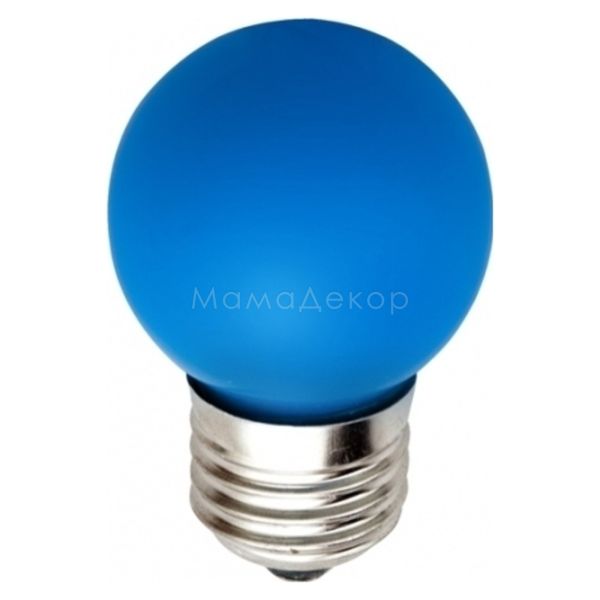 Лампа светодиодная Feron 25118 мощностью 1W. Типоразмер — G45 с цоколем E27, температура цвета — Blue