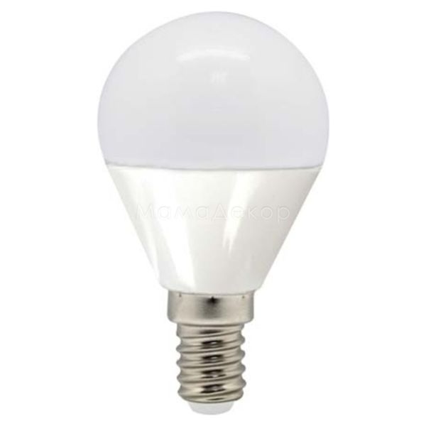 Лампа світлодіодна Feron 25478 потужністю 7W з серії Алюпласт. Типорозмір — P45 з цоколем E14, температура кольору — 2700K