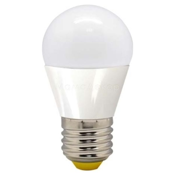 Лампа світлодіодна Feron 25481 потужністю 7W з серії Алюпласт. Типорозмір — G45 з цоколем E27, температура кольору — 2700K