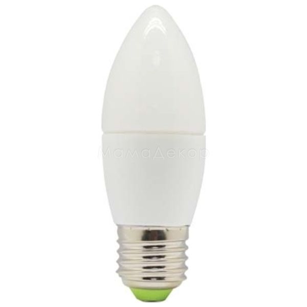 Лампа світлодіодна Feron 25484 потужністю 7W з серії Алюпласт. Типорозмір — C37 з цоколем E27, температура кольору — 2700K