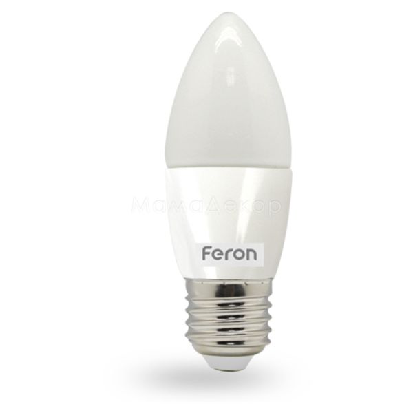 Лампа светодиодная Feron 25548 мощностью 5W из серии Aluplast. Типоразмер — C37 с цоколем E27, температура цвета — 2700K