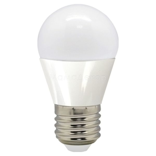 Лампа светодиодная Feron 25558 мощностью 5W из серии Алюпласт. Типоразмер — G45 с цоколем E27, температура цвета — 4000K