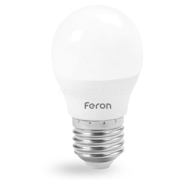 Лампа світлодіодна Feron 25811 потужністю 7W з серії Saffit. Типорозмір — G45 з цоколем E27, температура кольору — 2700K