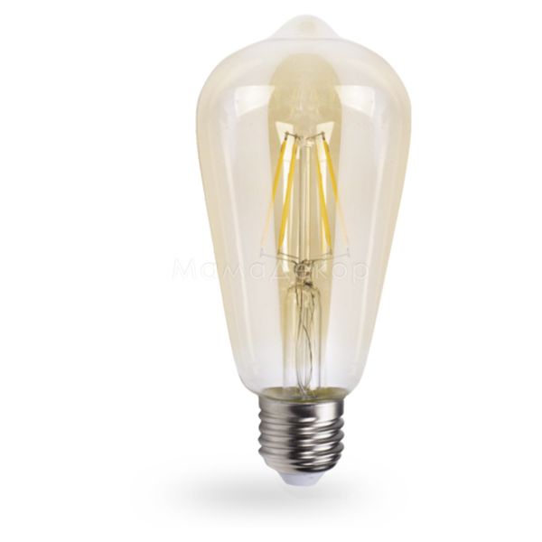 Лампа светодиодная Feron 25857 мощностью 4W из серии Filament. Типоразмер — ST64 с цоколем E27, температура цвета — 2700K