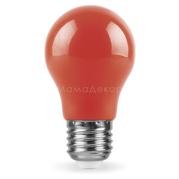 Лампа светодиодная Feron 25924 мощностью 3W. Типоразмер — A50 с цоколем E27, температура цвета — Red