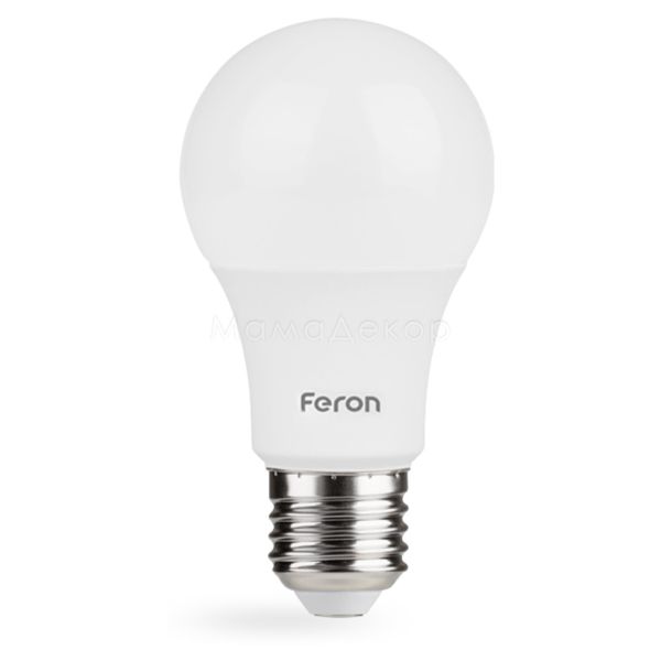 Лампа светодиодная Feron 25974 мощностью 10W из серии Standard. Типоразмер — A60 с цоколем E27, температура цвета — 2700K